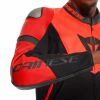 Dainese IPERATTIVA sportovně-cestovní kožená bunda fluo-červená/černá vel.52